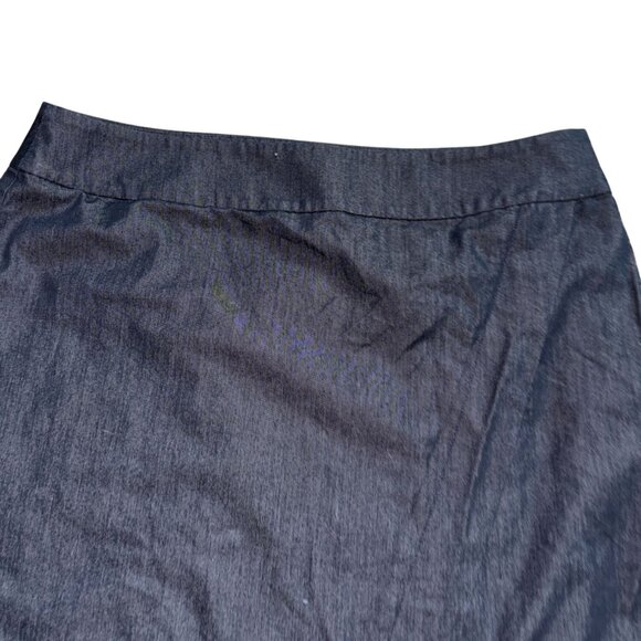 Ann Taylor Factory Wrap Front Chambray Pencil Skirt-Blue-12P-GUC - Picture 3 of 6